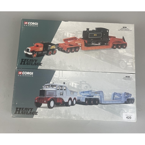 420 - 2 Corgi Classics Heavy Haulage large diecast lorries in original boxes