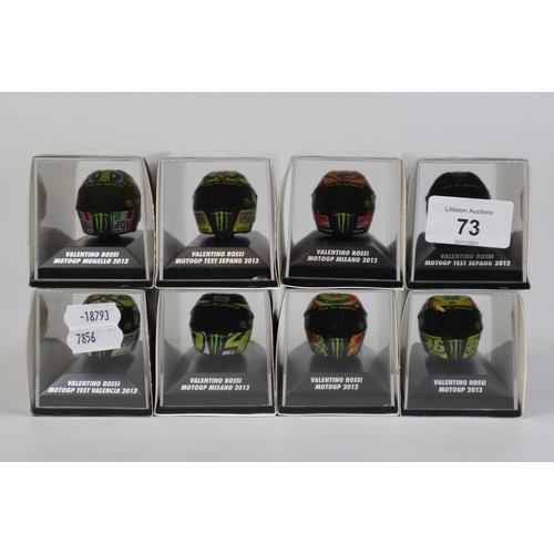 73 - Minichamps Valentino Rossi - 8 helmets 2012 & 2013
