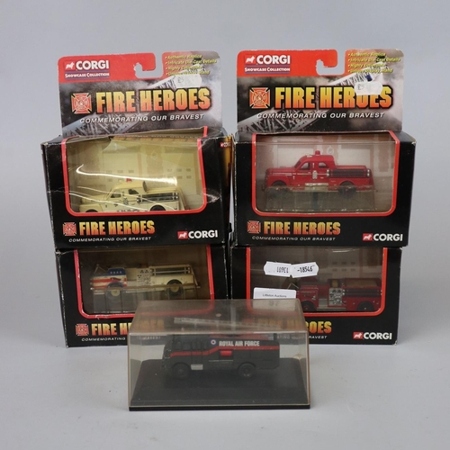 97 - Collection of Corgi Fire Heroes diecast vehicles in original boxes togther with another