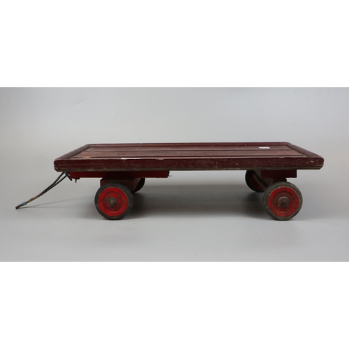 133 - Vintage wooden truck trailer