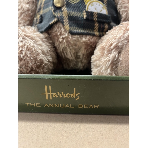 158 - 2 Harrods annual Teddy Bears to include boxed example