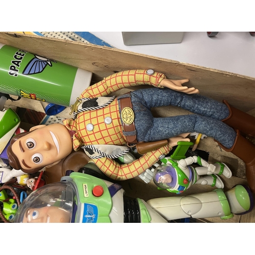 183 - Collection of Toy Story to include a large Woody and Buzz Lightyear