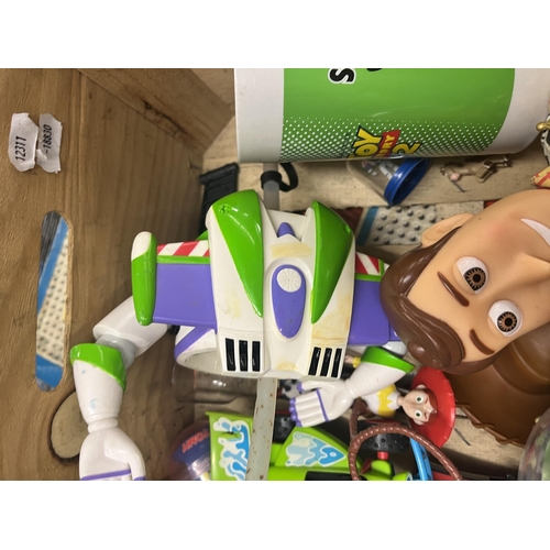 183 - Collection of Toy Story to include a large Woody and Buzz Lightyear