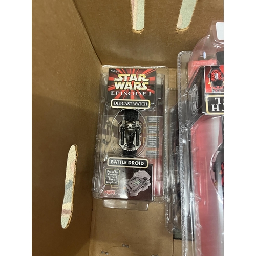 188 - Good collection of Star Wars Episode 1 collectors watches in original sealed packaging together with... 