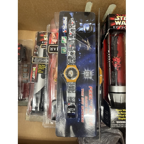 188 - Good collection of Star Wars Episode 1 collectors watches in original sealed packaging together with... 