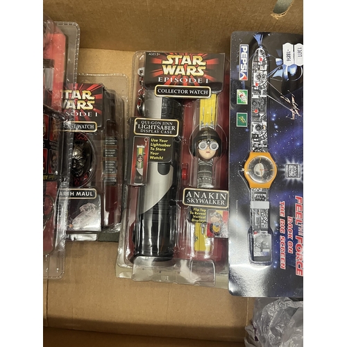 188 - Good collection of Star Wars Episode 1 collectors watches in original sealed packaging together with... 