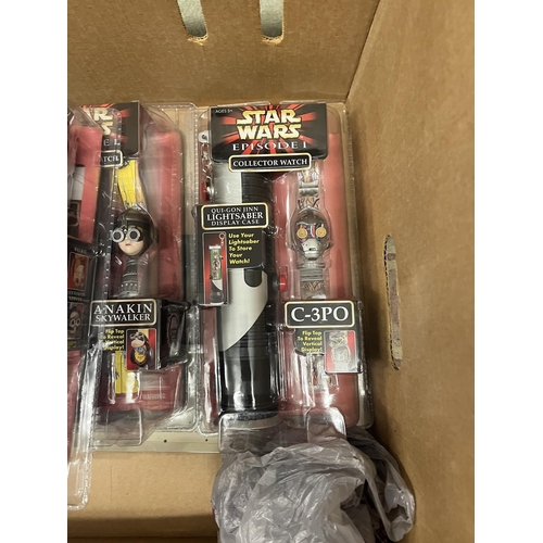 188 - Good collection of Star Wars Episode 1 collectors watches in original sealed packaging together with... 