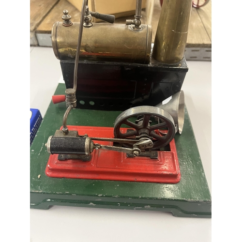 222 - Small stationary engine together with 2 boxes of waxed solid fuel tablets