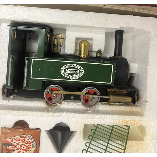 230 - Mamod steam railway - Green Locomotive SL1, Freight Railway System RS1a in original box