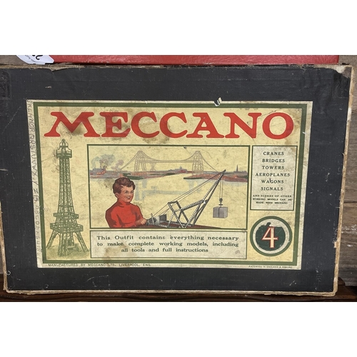 236 - Vintage Meccano set No4 together with a vintage tool set