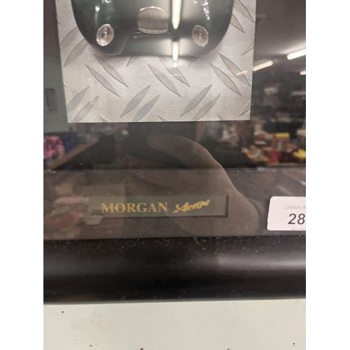 281 - Boxed framed diecast model of a Morgan Aero