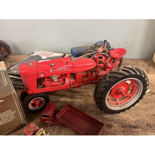 285 - Collection of diecast agricultural vehicles together with books and DVD