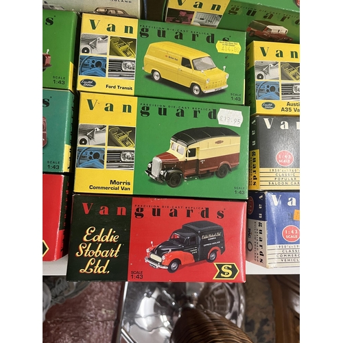 293 - Collection of Vanguards, classic commercial vehicles in original boxes