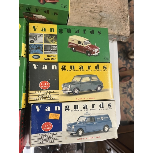 293 - Collection of Vanguards, classic commercial vehicles in original boxes