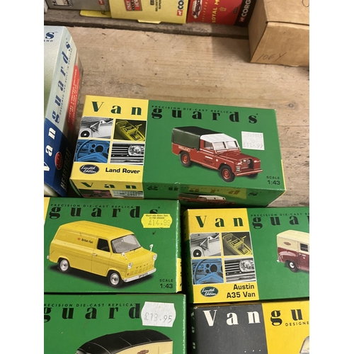 293 - Collection of Vanguards, classic commercial vehicles in original boxes