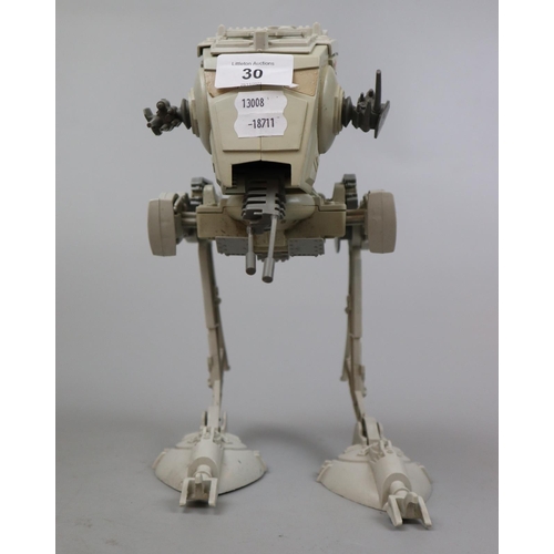30 - Star Wars Imperial AT-ST Scout walker together with speeder bike and pilot