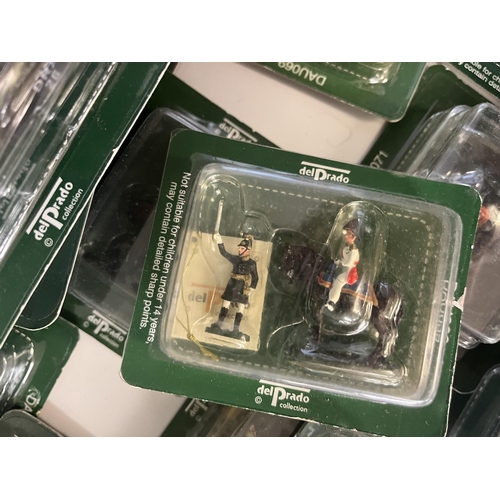 306 - Huge collection of Delprado figures in original boxes together with flags