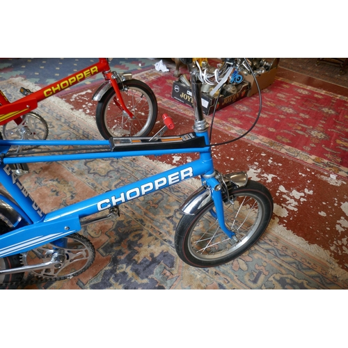 313 - Mk2 Raleigh Chopper in blue in immaculate restored condition