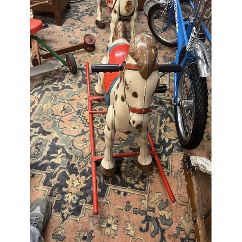 317 - Vintage metal rocking horse