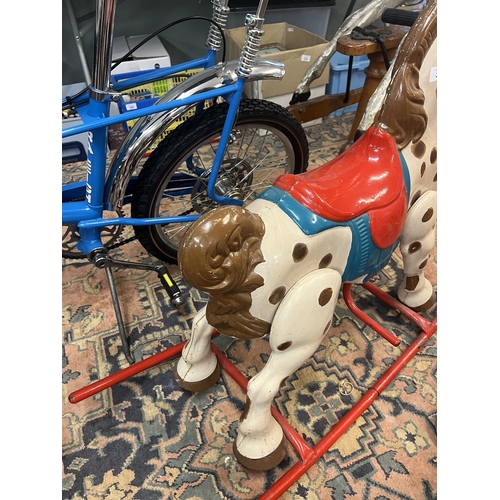 317 - Vintage metal rocking horse