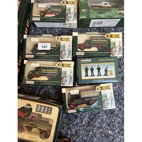 324 - Collection of boxed, mostly Corgi, Eddie Stobart vehicles