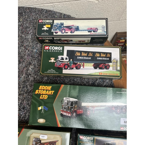 327 - Collection of boxed Corgi, Eddie Stobart lorries