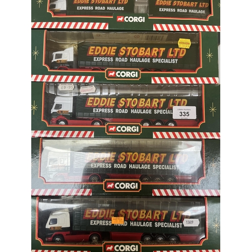 335 - Collection of Corgi diecast, Eddie Stobart lorries in original boxes