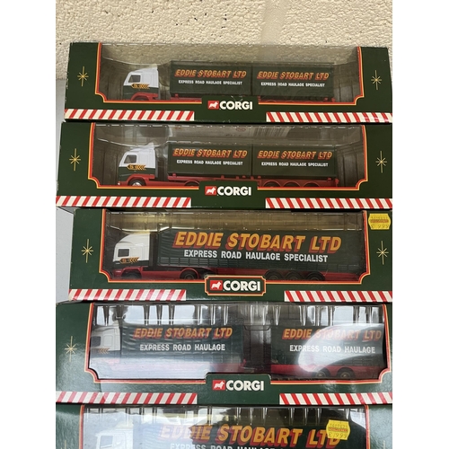 335 - Collection of Corgi diecast, Eddie Stobart lorries in original boxes