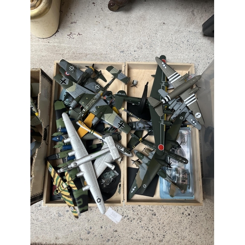 347 - Large collection of mostly military diecast aeroplanes etc