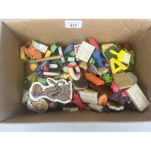 417 - Large collection of 1980's smelly erasers