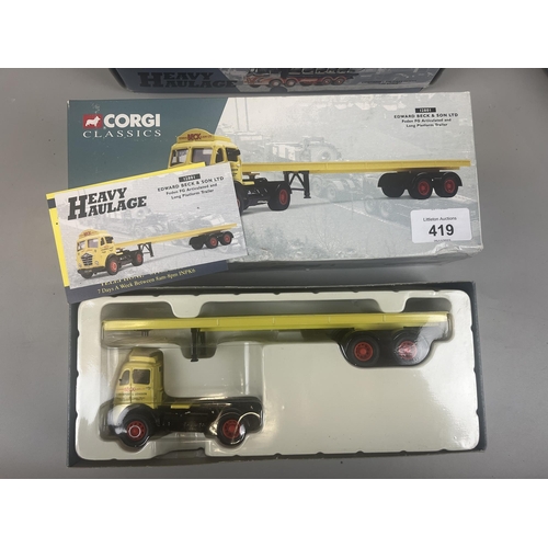 419 - 4 Corgi Classics Heavy Haulage diecast lorries in original boxes