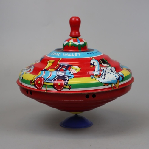 49 - 3 tinplate toys to include spinning top