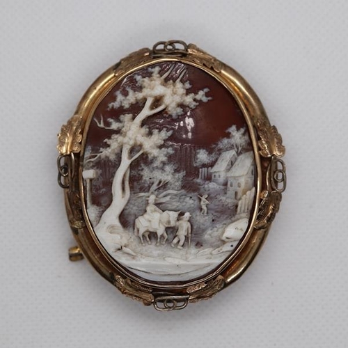 258 - Fine Victorian cameo brooch