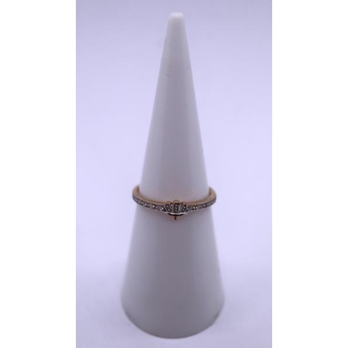29 - 9ct gold diamond ring - Size J½