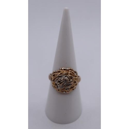 51 - 9ct gold ring - Size O