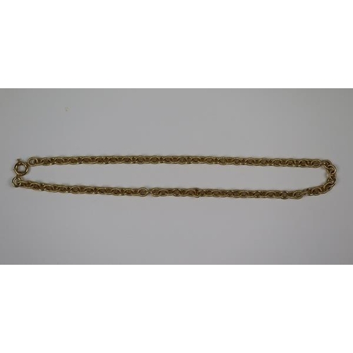 61 - 9ct gold fancy chain - Approx weight 12.1g