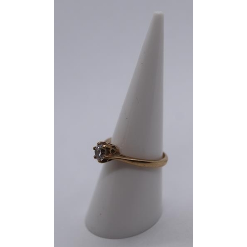 14 - Gold CZ ring - Size M½