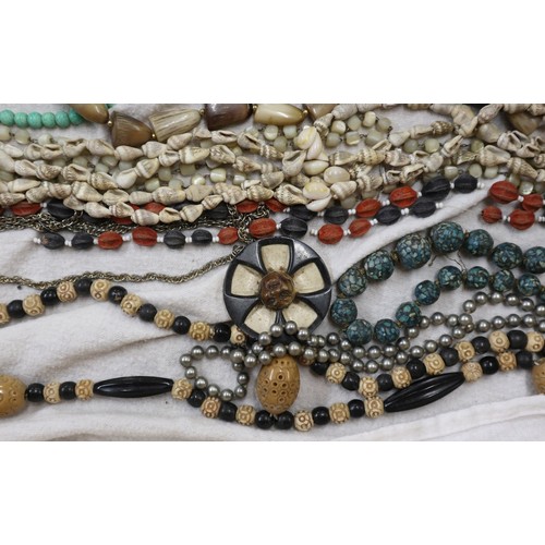 266 - Collection of 1920's necklaces to include coral examples