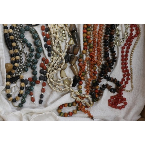 266 - Collection of 1920's necklaces to include coral examples