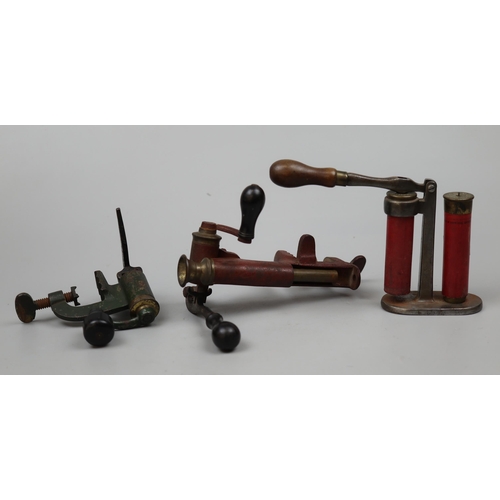 132 - 3 vintage shotshell presses