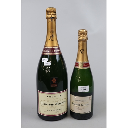 140 - 1 magnum of Laurent-Perrier together with another