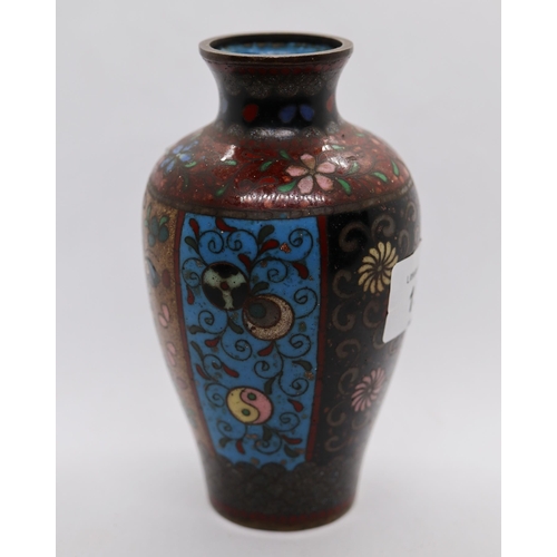 159 - Small 19thC Cloisonne vase