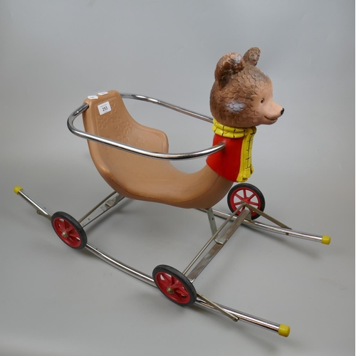 253 - Rare vintage 'Rupert The Bear' walker/rocker c1970's