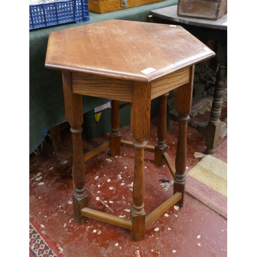 268 - Liberty style oak hexagonal occasional table