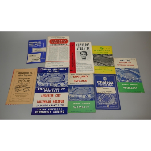 273 - Collection of vintage football programmes