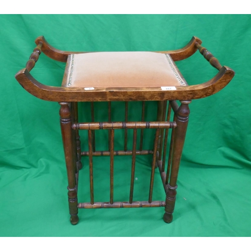 287 - Edwardian Aesthetic movement piano stool