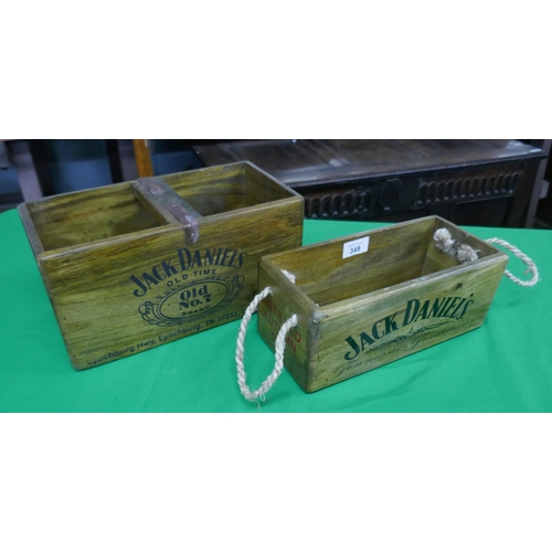 349 - 2 Jack Daniel’s storage boxes