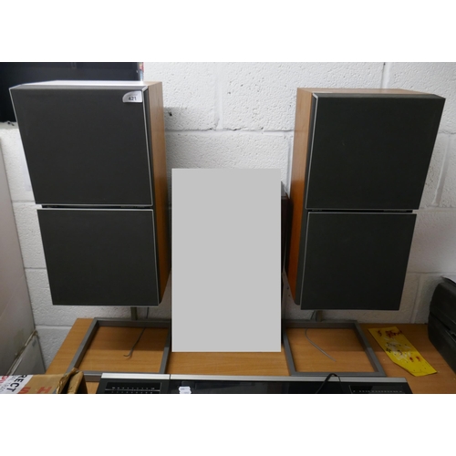 421 - Pair of Bang and Olufsen mid century speakers Beovox S55