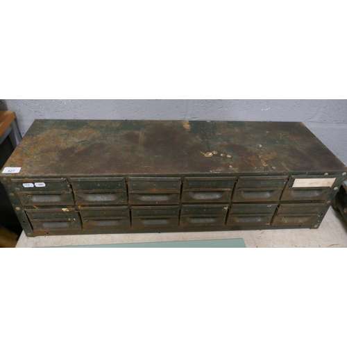 427 - Small set of metal industrial drawers