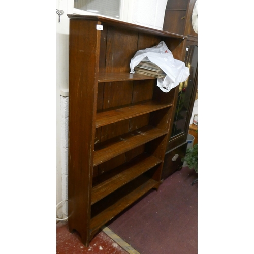 436 - Oak bookcase with adjustable shelves - Approx size: W: 97cm D: 25cm H: 153cm